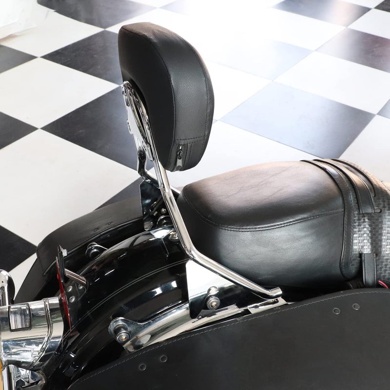 AUFER Detachable Backrest Sissy Bar Upright Passenger Backrest With Back Rest Pad Compatible With For Touring Road King Street Glide Electra Glide Road Glide FLHR FLHX FLHT FLTR 2009-2025ï¼ˆChromeï¼‰ - Image 4